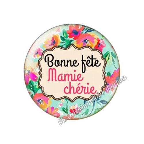 Cabochon résine a coller 25 mm mamie mm67