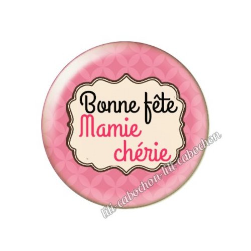 Cabochon résine a coller 25 mm mamie mm68