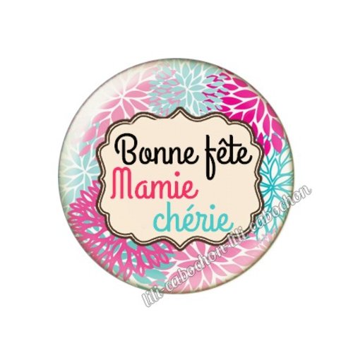 Cabochon résine a coller 25 mm mamie mm69