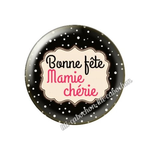 Cabochon résine a coller 25 mm mamie mm70