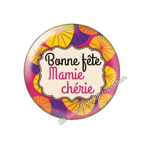 Cabochon résine a coller 25 mm mamie mm74