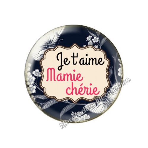 Cabochon résine a coller 25 mm mamie mm76