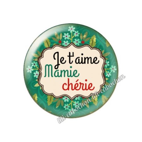 Cabochon résine a coller 25 mm mamie mm78
