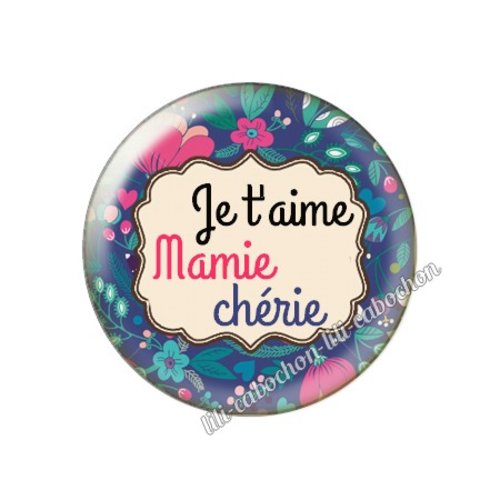 Cabochon résine a coller 25 mm mamie mm79