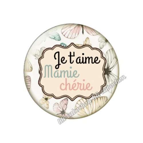 Cabochon résine a coller 25 mm mamie mm80