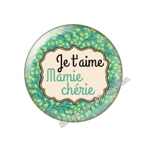 Cabochon résine a coller 25 mm mamie mm85