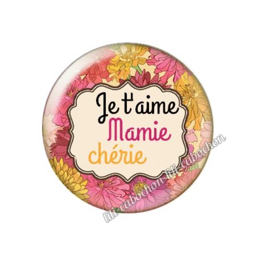 Cabochon résine a coller 25 mm mamie mm86