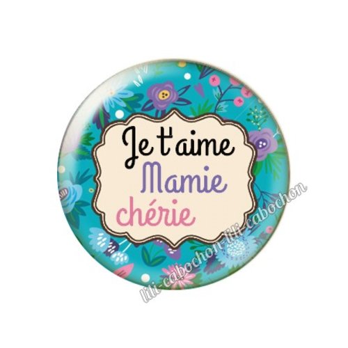 Cabochon résine a coller 25 mm mamie mm87