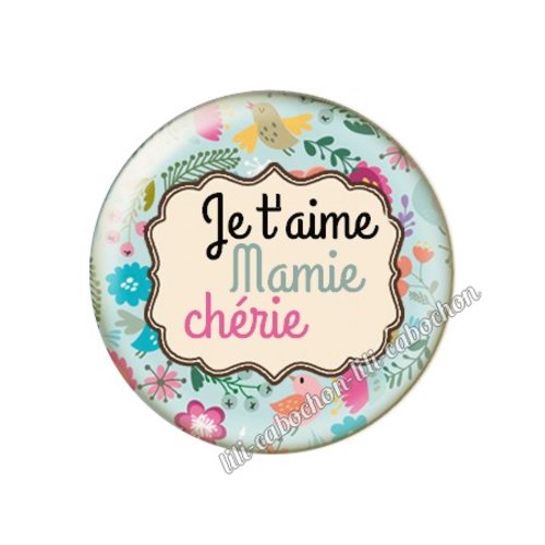 Cabochon résine a coller 25 mm mamie mm88