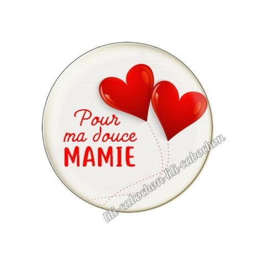 Cabochon résine a coller 25 mm mamie mi4