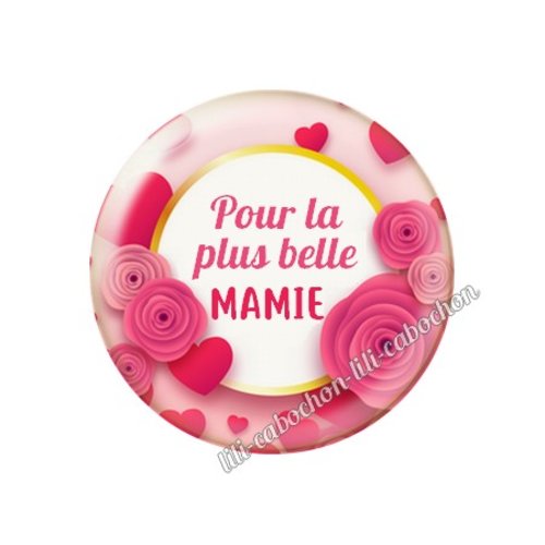 Cabochon résine a coller 25 mm mamie mi5