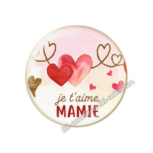 Cabochon résine a coller 25 mm mamie mi7