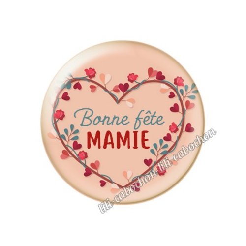 Cabochon résine a coller 25 mm mamie mi9