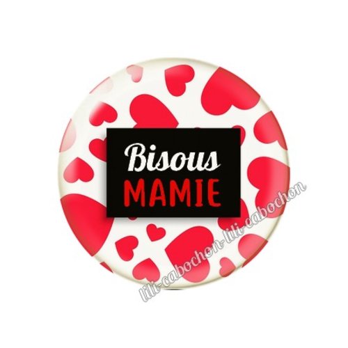 Cabochon résine a coller 25 mm mamie mi22