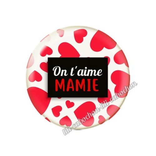 Cabochon résine a coller 25 mm mamie mi23