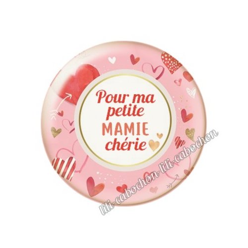 Cabochon résine a coller 25 mm mamie mi25