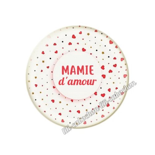 Cabochon résine a coller 25 mm mamie mi28