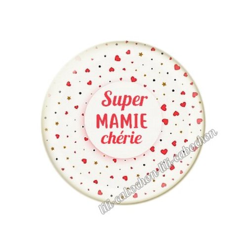 Cabochon résine a coller 25 mm mamie mi29