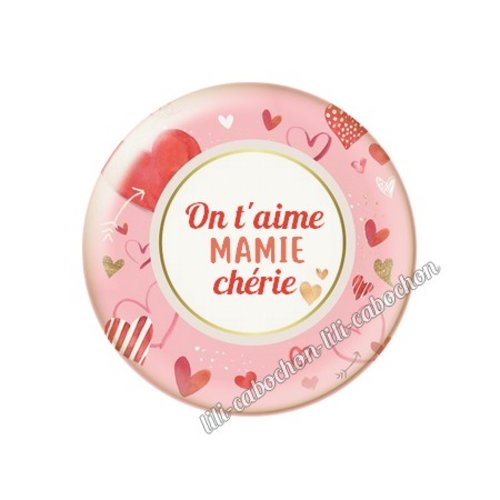 Cabochon résine a coller 25 mm mamie mi30