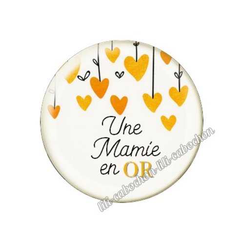 Cabochon résine a coller 25 mm mamie mi32