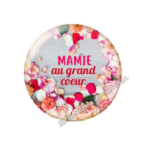 Cabochon résine a coller 25 mm mamie mi35
