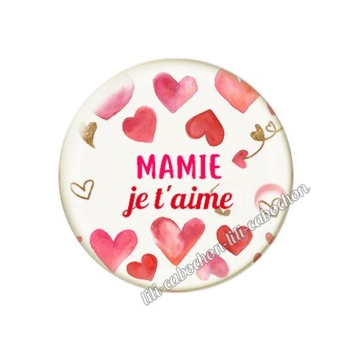 Cabochon résine a coller 25 mm mamie mi36