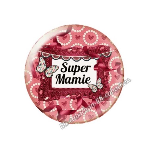 Cabochon résine a coller 25 mm mamie mi38