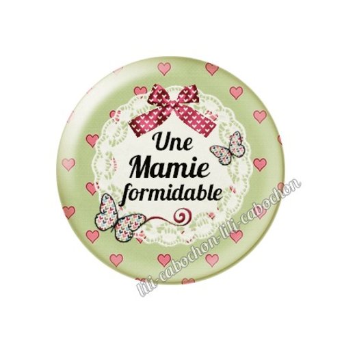 Cabochon résine a coller 25 mm mamie mi40