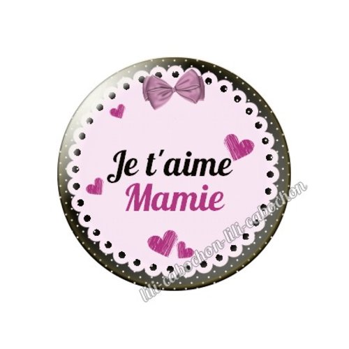 Cabochon résine a coller 25 mm mamie mi45