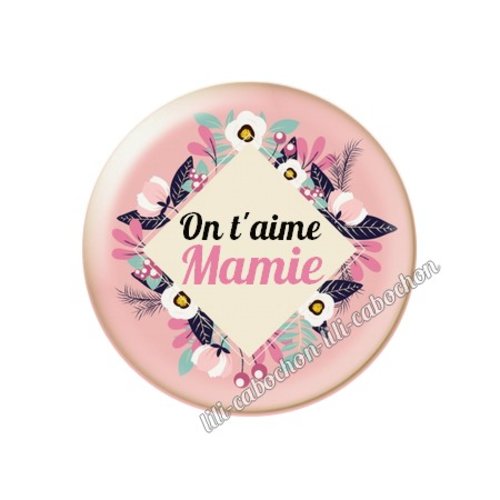 Cabochon résine a coller 25 mm mamie mi48