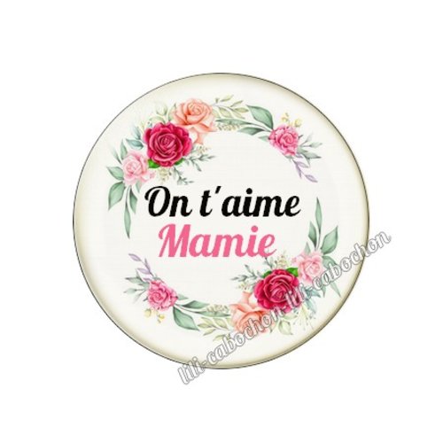 Cabochon résine a coller 25 mm mamie mi52