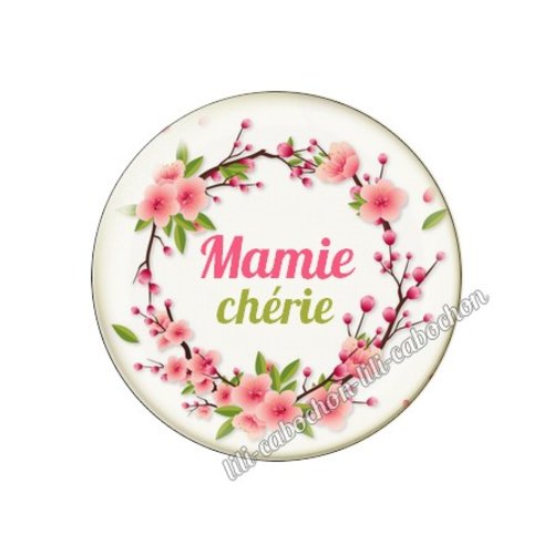 Cabochon résine a coller 25 mm mamie mi58