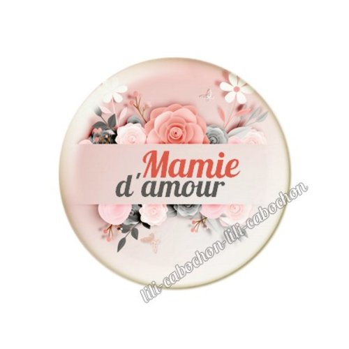 Cabochon résine a coller 25 mm mamie mi60