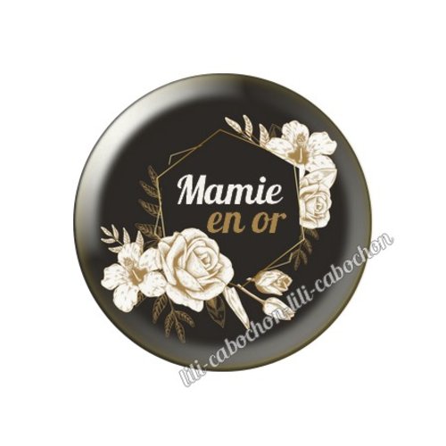 Cabochon résine a coller 25 mm mamie mi61