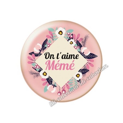 Cabochon résine a coller 25 mm mémé mi77