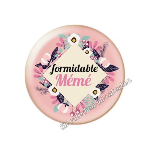 Cabochon résine a coller 25 mm mémé mi78