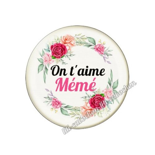 Cabochon résine a coller 25 mm mémé mi81