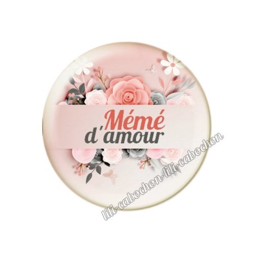 Cabochon résine a coller 25 mm mémé mi89