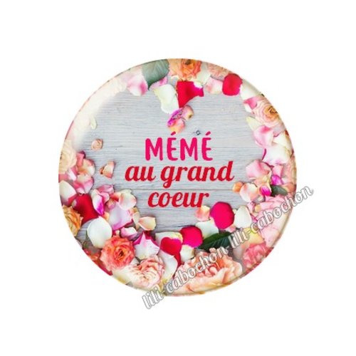 Cabochon résine a coller 25 mm mémé mi110