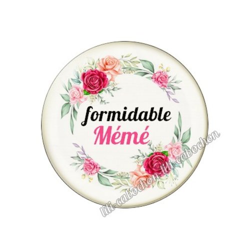 Cabochon résine a coller 25 mm mémé mi79