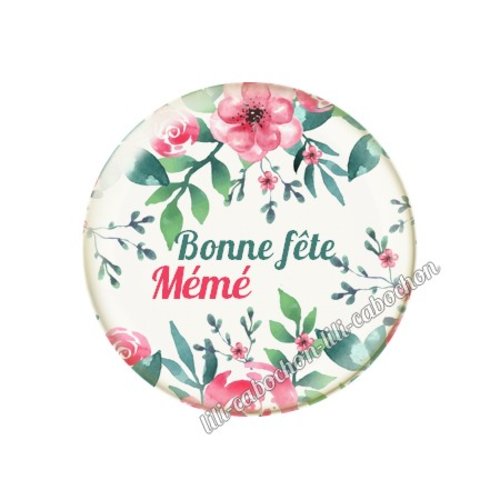 Cabochon résine a coller 25 mm mémé mi83