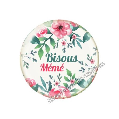 Cabochon résine a coller 25 mm mémé mi84