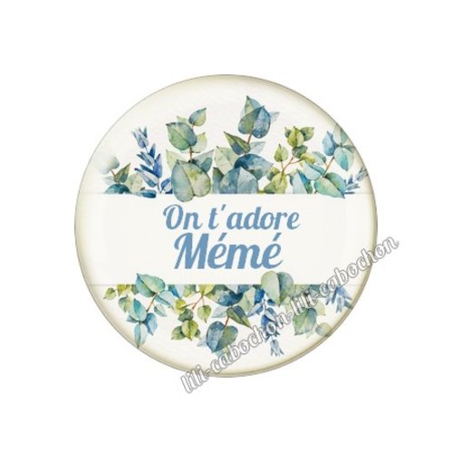 Cabochon résine a coller 25 mm mémé mi93