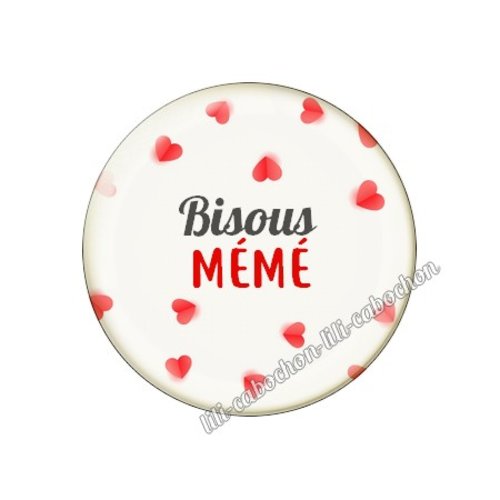 Cabochon résine a coller 25 mm mémé mi134