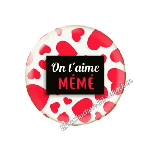 Cabochon résine a coller 25 mm mémé mi135