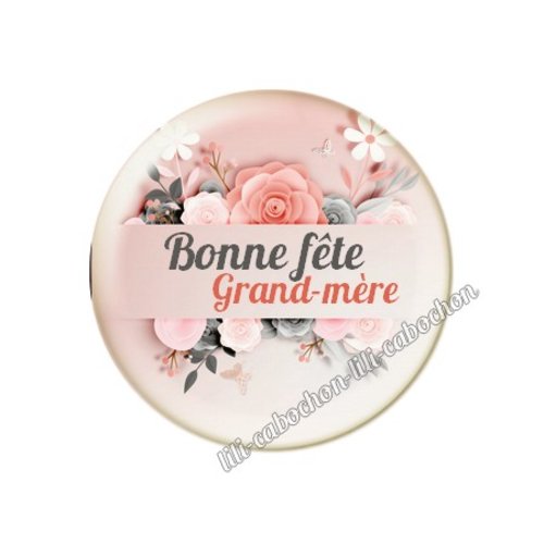 Cabochon résine a coller 25 mm grand-mère mi146