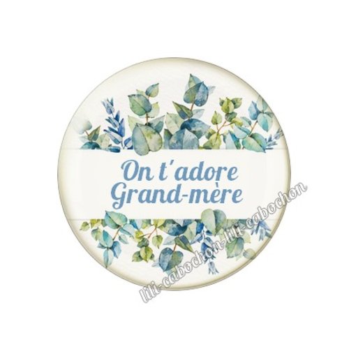Cabochon résine a coller 25 mm grand-mère mi147
