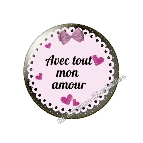 Cabochon résine a coller 25 mm grand-mère mi148