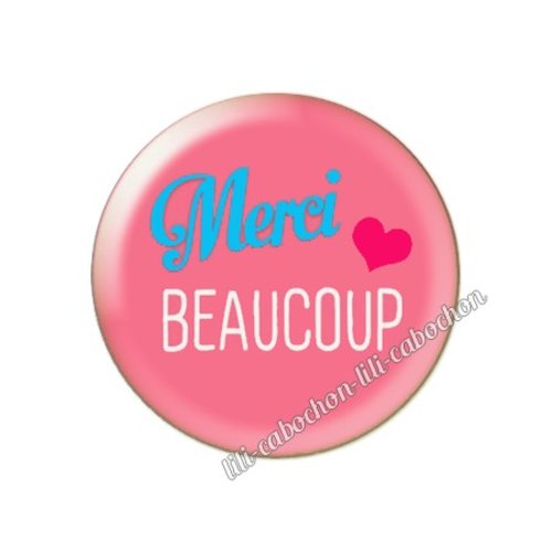 Cabochon résine a coller 25 mm merci héros soignant inf10