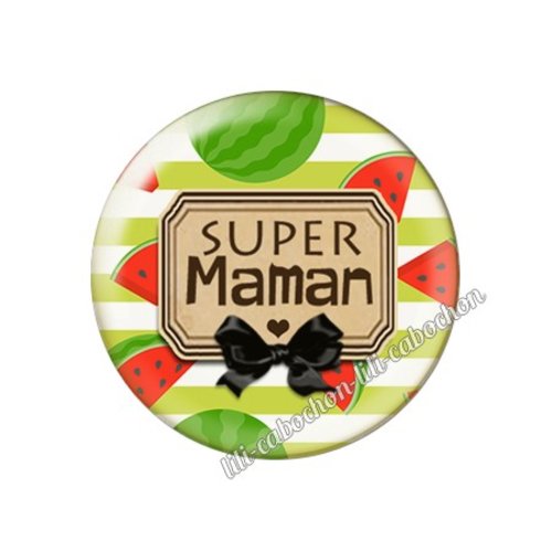 Cabochon résine a coller 25 mm maman fm76
